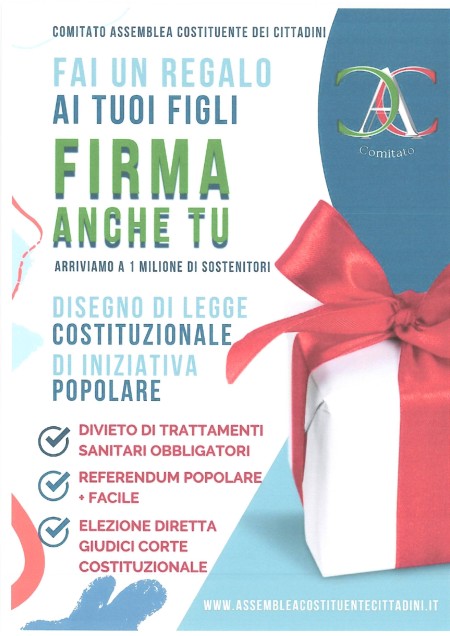 PROPOSTA DI LEGGE DI INIZIATIVA POPOLARE COMITATO ASSEMBLEA COSTITUENTE DEI CITTADINI