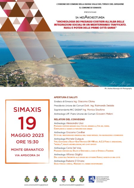 INVITO AL CONVEGNO ARCHEOLOGICO " SA MESARCHEOTUNDA", VENERDI' 19 MAGGIO PRESSO IL MONTE GRANATICO ALLE ORE 15:30.