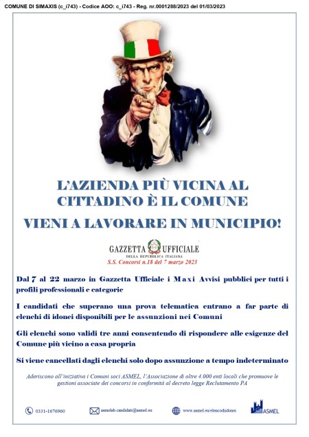 ASMEL - MAXI AVVISI PUBBLICI PER TUTTI I PROFILI PROFESSIONALI