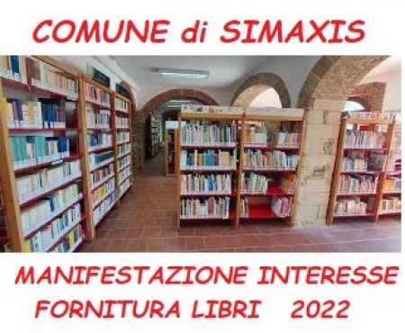 MANIFESTAZIONI DI INTERESSE ALLA FORNITURA DI LIBRI PER LA BIBLIOTECA COMUNALE