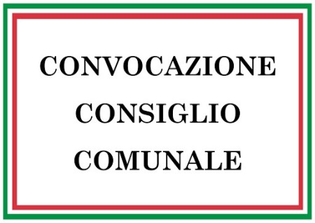 Convocazione del Consiglio Comunale per il giorno giovedì 28 dicembre alle ore 19:00 presso il Montegranatico
