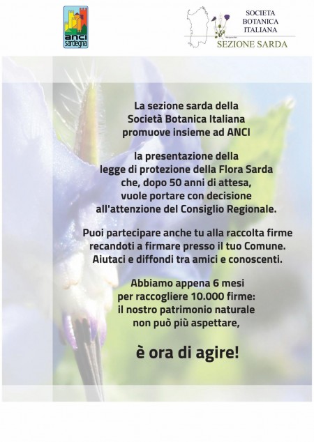 ANCI SARDEGNA - RACCOLTA FIRME " TUTELA, CONSERVAZIONE E VALORIZZAZIONE DELLA FITODIVERSITA' AUTOCTONA DELLA SARDEGNA"